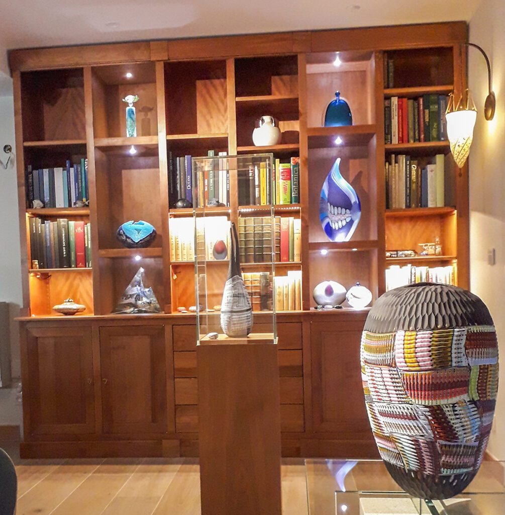 Mobilier sur mesure : bibliothèque en cerisier